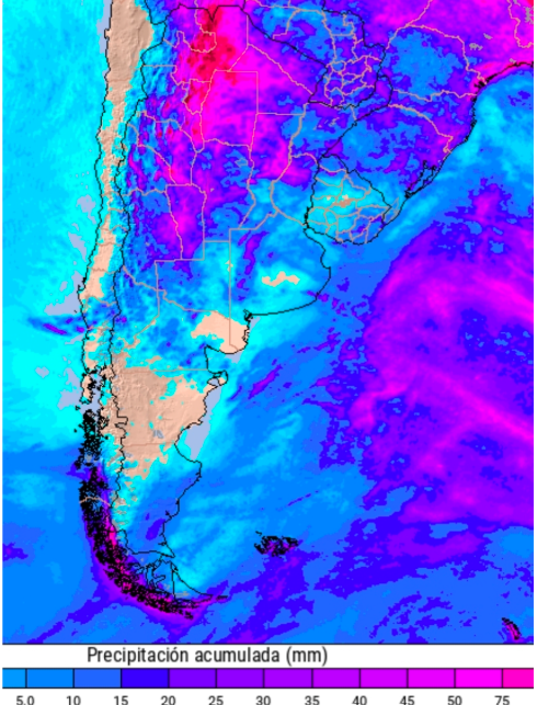 mapa pronostico de lluvia