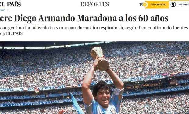 Principales portadas: los diarios del mundo se hacen eco de la muerte de Diego Armando Maradona