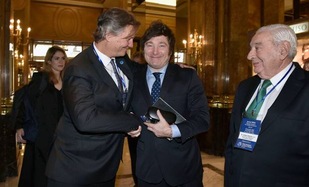 Marcos Pereda, presidente del(Cicyp) y Javier Milei.