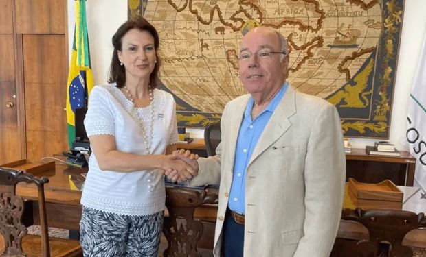 Ministro das Relações Exteriores, Mauro Vieira se reuniu com futura chanceler argentina, Diana Mondino. (Foto -Palácio do Itamaraty/Divulgação)