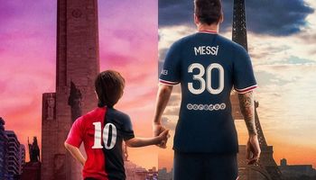 El homenaje de Messi a Rosario durante su llegada a París