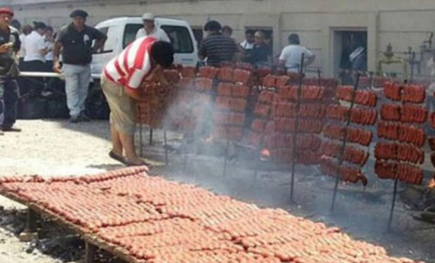 Los asados de fin de año se hacían en el patio del Ministerio de Agroindustria..