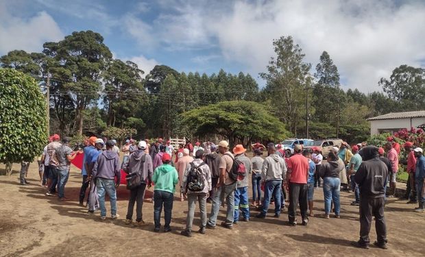 Manifestantes em coupam na Ferbasa. (fotos - MST/BA)