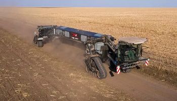 Oro en innovación: el "tractor" eléctrico de 1.100 HP que siembra, cosecha y aplica