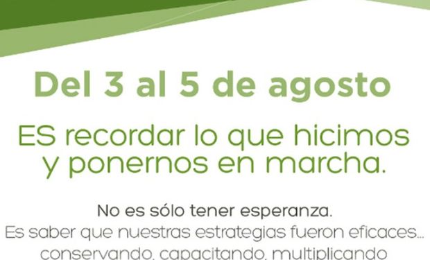 Congreso Aapresid: del 3 al 5 de agosto en Rosario.