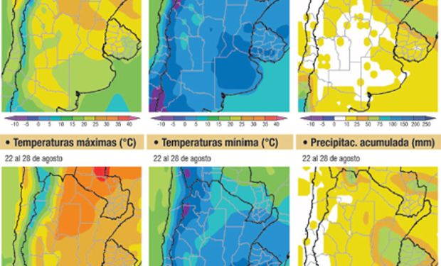 Riesgo de heladas para áreas agrícolas