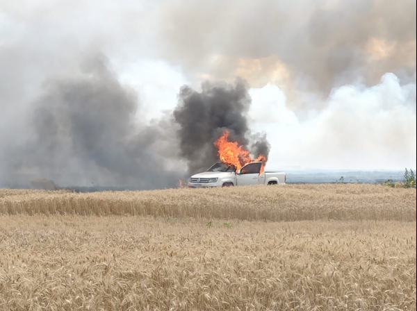 incendio de pick ups