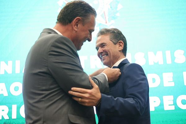 André de Paula durante cerimônia de posse como ministro da Agricultura e Pecuária
