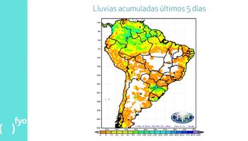 Posibles lluvias para el norte del área agrícola