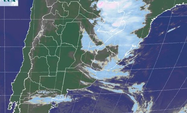 La foto satelital muestra un gran nivel de actividad sobre la franja agrícola de Paraguay y por sectores, se incluyen algunas zonas del norte de la Mesopotamia.