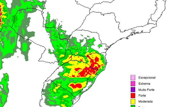 Gráfico mostra previsão de geadas para amanhã. (Foto: Inmet)