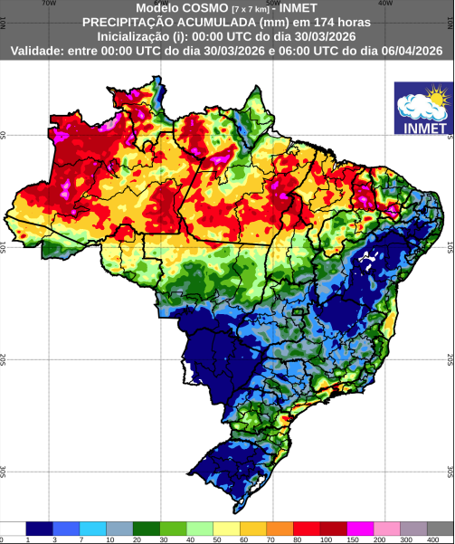 previsao-semana-chuva-calor-brasil-inmet