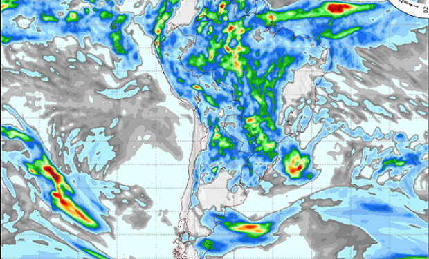 Con las reservas de humedad muy comprometidas, detalle del pronóstico de lluvias para los próximos 7 días