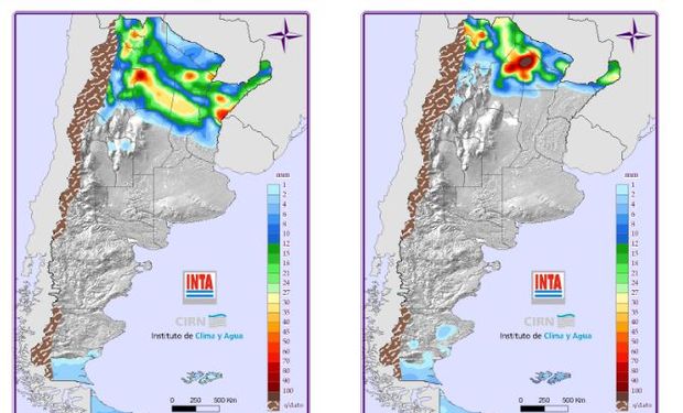 Mapa de precipitaciones.