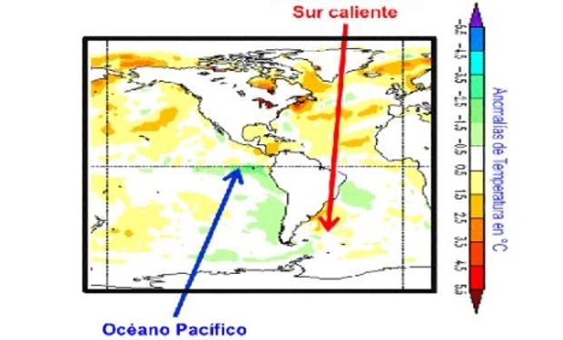 Anomalías de temperatura del mar a comienzos de octubre de 2017 (Fuente: CMB/NOAA)