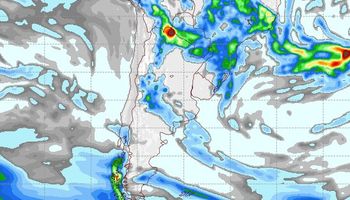El lunes las lluvias pueden progresar sobre la franja central
