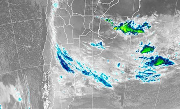 En el recorte de imagen satelital, no se observan nubes de gran desarrollo.