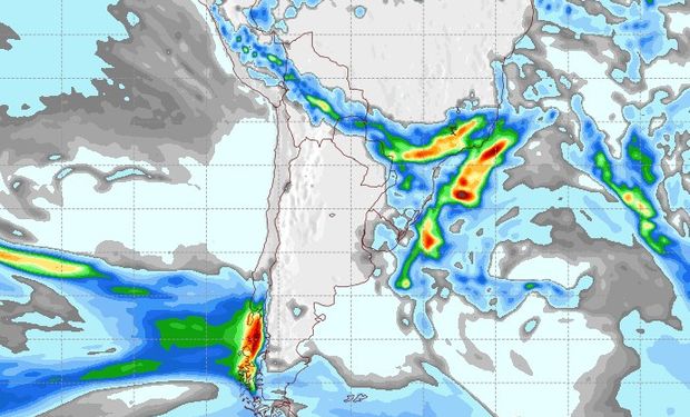 Pronóstico de precipitaciones para el 4 de agosto.