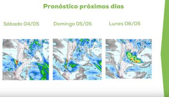 El pronóstico del clima anticipa acumulados de hasta 50 milímetros para el fin de semana