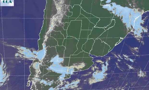 Vasto despliegue de cielos despejados sobre el centro norte del país.