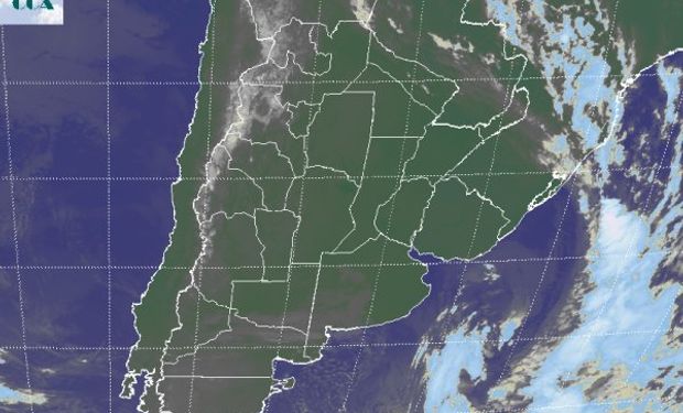 Se aprecia el vasto despliegue de cielos despejados sobre el centro norte del país, incluso sobre el este de BA, área que fue la última en salir de esta coyuntura de mal tiempo.