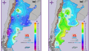 Ascenso de las temperaturas sobre el centro y norte argentino