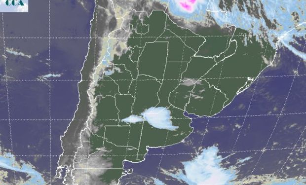 La imagen satelital presenta la continuidad del patrón de estabilidad.