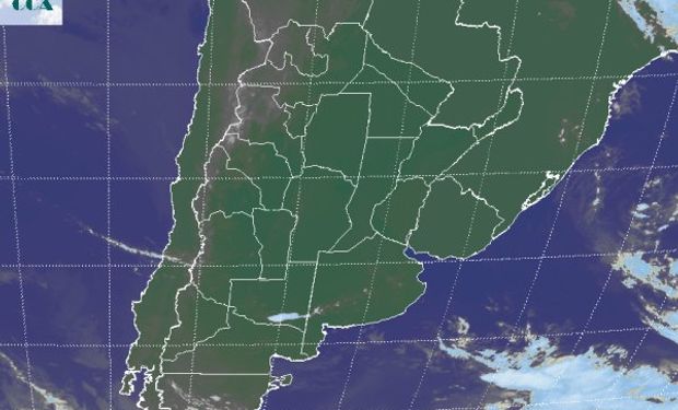 La foto satelital es un reflejo de la dinámica atmosférica.