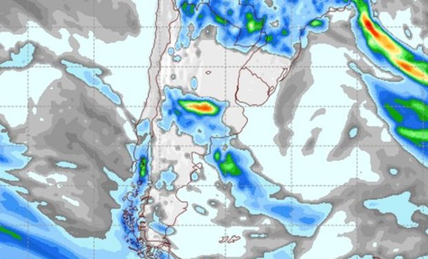 Pronóstico de precipitaciones para el jueves.