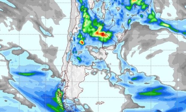 Pronóstico de precipitaciones para el viernes.