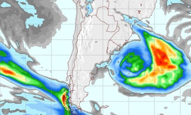 Pronóstico de precipitaciones para el jueves 15 de agosto.