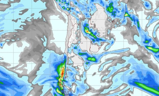 Pronóstico de lluvias para el martes 25 de abril.