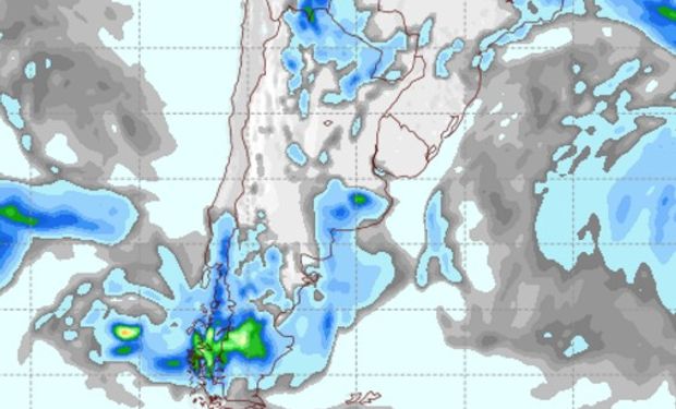 Pronóstico de precipitaciones para el sábado.
