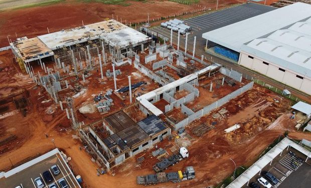 A instalação do Queijaria Unium, que será uma das maiores do país, já tem 30% das obras concluídas. (foto - Unium)