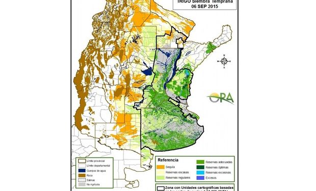 Reservas de humedad en retroceso