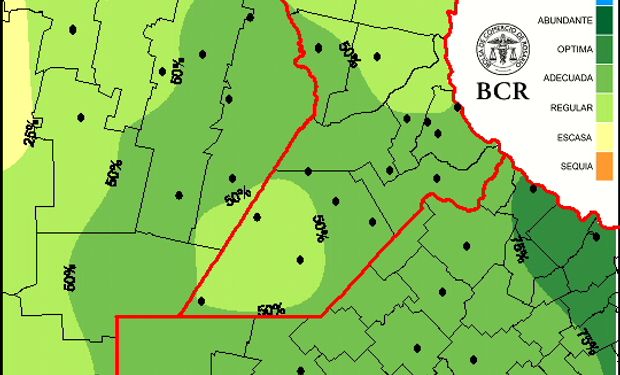 Reservas de agua para pradera permanente al 18/08/2016.