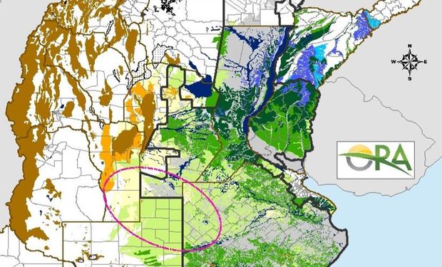 Para la soja de primera, en zonas de Buenos Aires y La Pampa el agua disponible es escasa