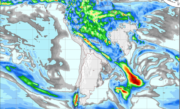 Pronóstico de lluvias para el domingo.