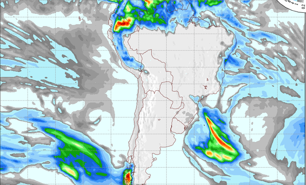 Pronóstico de lluvias para el 28 de julio.