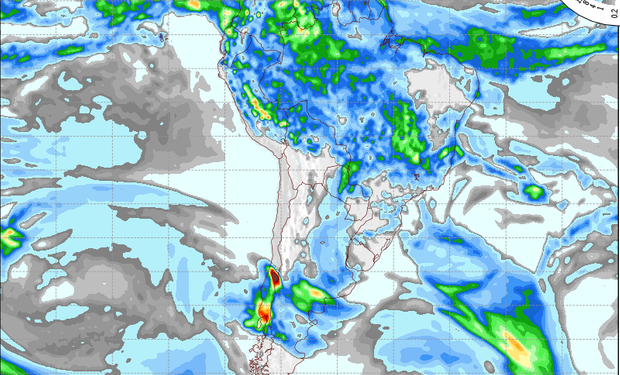 Pronóstico de lluvias para el domingo.