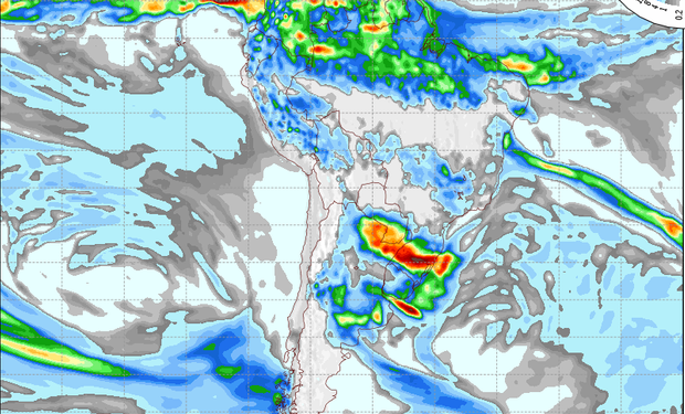 Pronóstico de lluvias para el viernes.