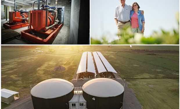 Primeros en Argentina: convirtieron dos motores a biogás y los alimentan con los desechos del feedlot para generar energía