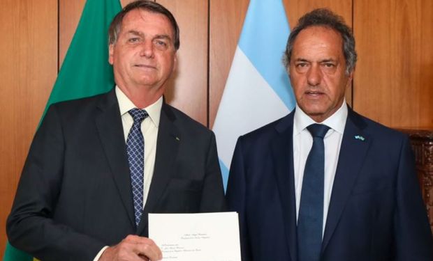 Bolsonaro le dijo a Scioli que "de corazón, quiere lo mejor para Argentina"