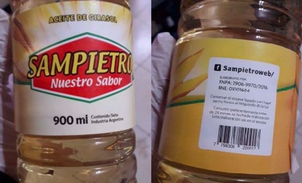 Prohíben la elaboración y comercialización de un aceite de girasol por ser ilegal