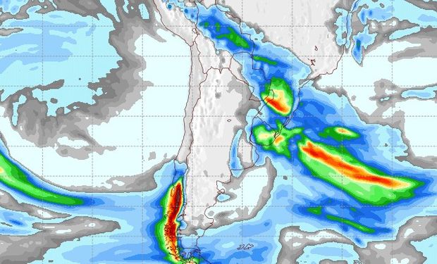 Pronóstico de precipitaciones para el viernes 9 de junio.