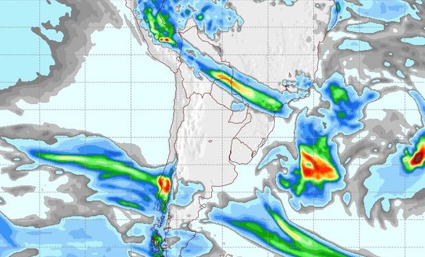 Pronóstico de precipitaciones para el 6 de agosto.