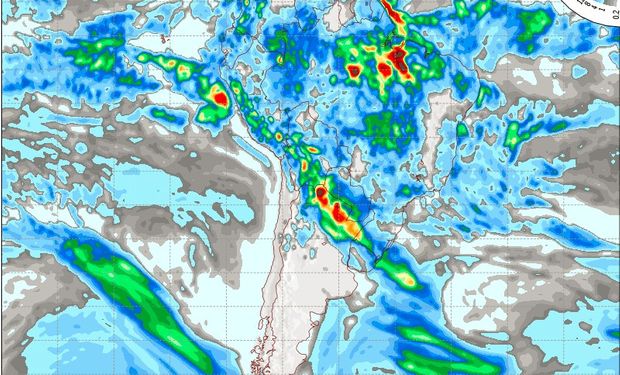 Pronóstico de lluvias para el jueves 16 de marzo.
