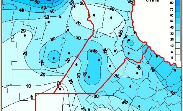 Lluvias de las últimas 24 en Zona Núcleo - GEA
