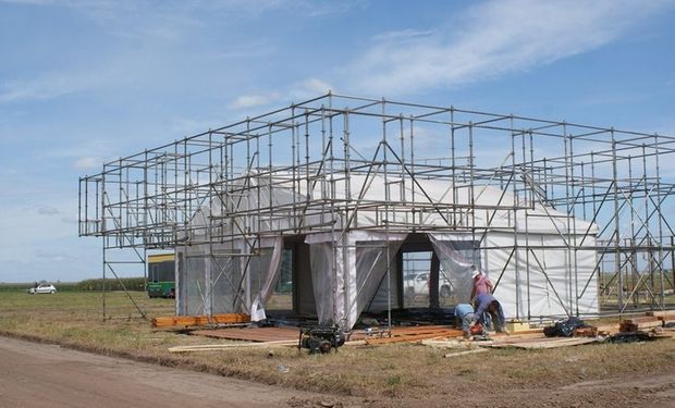 El predio se encuentra en excelentes condiciones para desarrollar la construcción de los stands. Foto: Expoagro