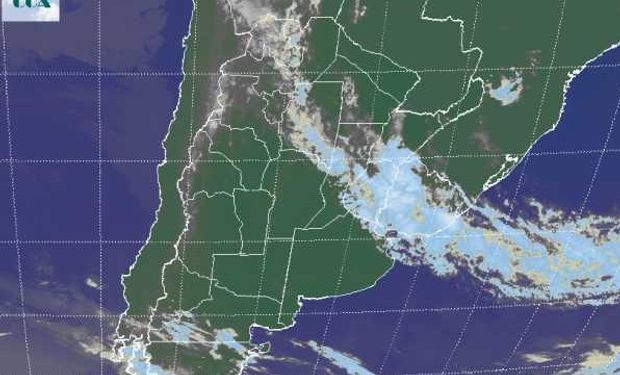 Para la region central del país se espera cielo parcialmente nublado con nubosidad variable. Pronostican tiempo inestable sobre Entre Ríos, sur y centro de Santa Fe y Noreste del país con probables chaparrones y tormentas aisladas con mejoramientos temporarios.